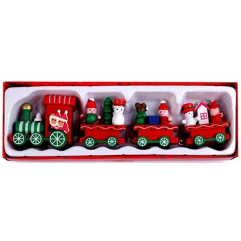 Vánoční dekorace Stoklasa Dřevěný vláček 21,5 x 5,3 x 2,7 cm červený