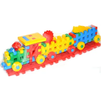 ostatní stavebnice Wiky Plastová stavebnice 128017 vláček