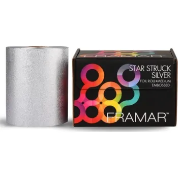 Alobalová fólie FRAMAR alobal stříbrný s texturou v roli středně pevný 98m