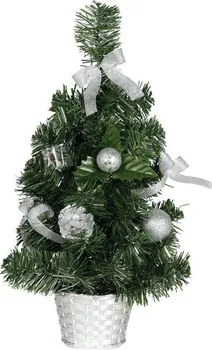 Vánoční stromek Guirma Stromeček s ozdobami stříbrný 30 cm