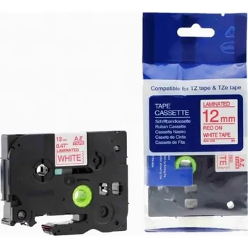 Pásek do tiskárny Alternativní páska Brother TZ-232/TZe-232 12 mm x 8 m červený tisk/bílý podklad