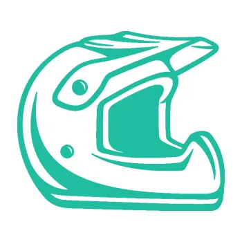 Samolepící dekorace SAMOLEPKA Motorkářská helma 002 pravá (25 - tyrkysová) NA AUTO, NÁLEPKA, FÓLIE, POLEP, TUNING, VLASTNÍ TEXT, TISK, AUTOSAMOLEPKY.cz, POLEPY, OBRÁZEK, LOGO, SAMOLEPKY