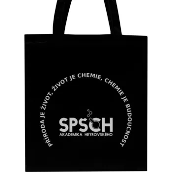 Nákupní taška Nákupní taška unisex s potiskem Nákupní taška s logem SPŠCH černá