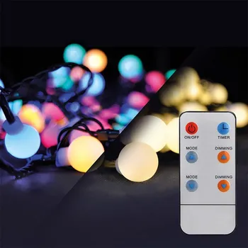 Vánoční osvětlení Solight LED 2v1 venkovní vánoční řetěz 100 LED RGB + bílá