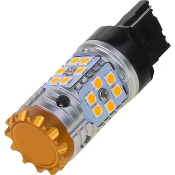 Žárovka LED T20 (7440) oranžová, CAN-Bus, 12-24V, 24LED/3030SMD