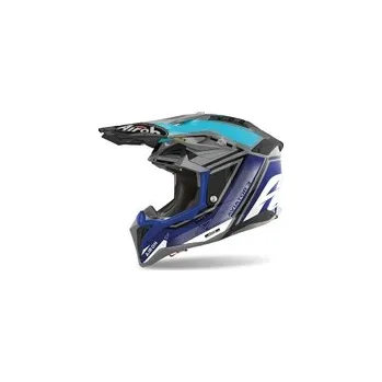 Helma na motorku Mx Helma Airoh Aviator 3.0 League Blue Gloss, Velikost XXL (63cm)