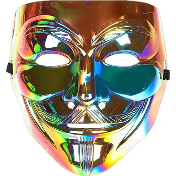 Karnevalová maska Anonymous maska Vendeta Duhová (Halloweenska maska)