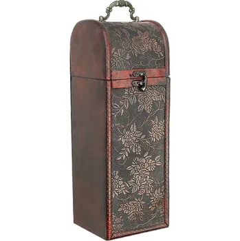 Truhla Dřevěná truhla na víno Ornament (dárek pro muže vinaře)