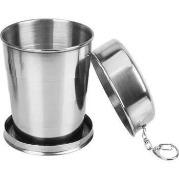 Kempingové nádobí Nerezový skládací pohár 2,4dcl (Turistické kovové kelímky)
