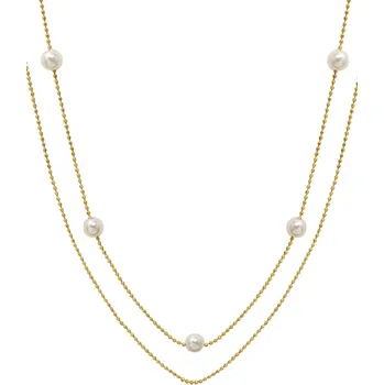 Náhrdelník ORNAMENTI Pozlacený náhrdelník Double Satin gold