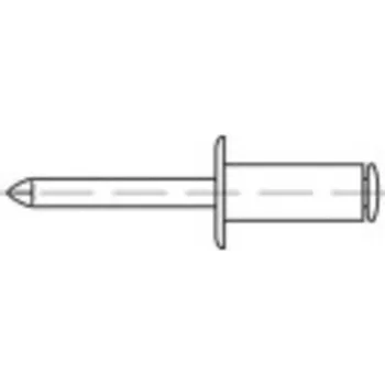 Nýt trhací nýt TOOLCRAFT 159985, (Ø x d) 6 mm x 40 mm, hliník, 100 ks