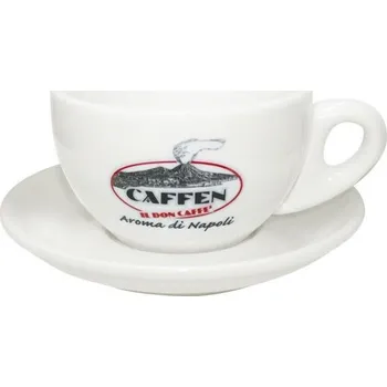 Caffen šálek s podšálkem na kávu latte 260 ml (Šálek s podšálkem z porcelánu latte)