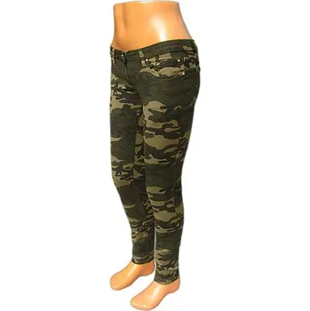 Dámské kalhoty Dámské maskáčové kalhoty Miss Anna woodland (elastické maskáče pro ženy)