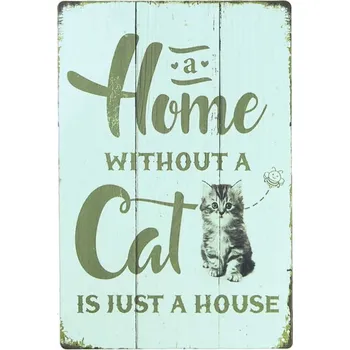 Plechová cedule Plechová cedule Kočka 20x30cm (retro doplněk do bytu)