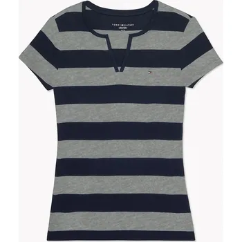 Dámské tričko Tommy Hilfiger dámské tričko s krátkým rukávem ESSENTIAL Split multi pruh
