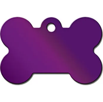 psí známka QUICK TAG gravírovací známka - fialová kost (L) (DOPRODEJ)