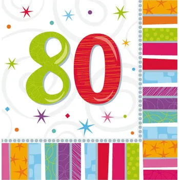 Papírový ubrousek Barevné ubrousky - 80