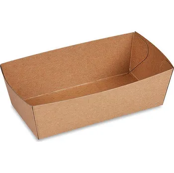 Jednorázové nádobí Papírová miska 13,5x7x4,5 cm - kraft/ ks