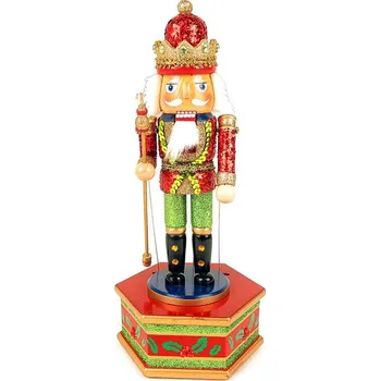 Vánoční dekorace TifanTEX Louskáček král zvonkohra 32 cm