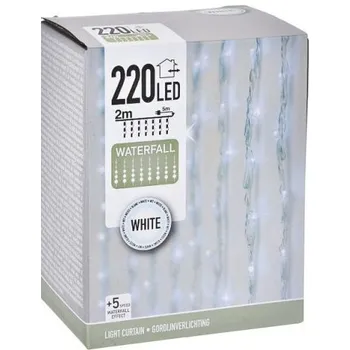 Vánoční osvětlení Světelný řetěz Vodopád KO-AX8405300 220 LED studená bílá