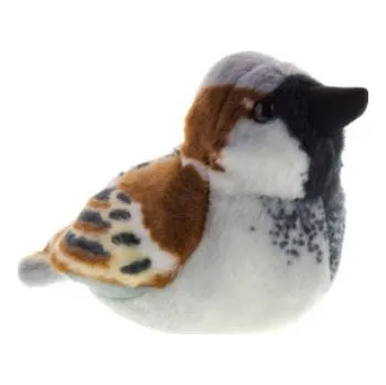 plyšák Hrající plyšový ptáček - Vrabec