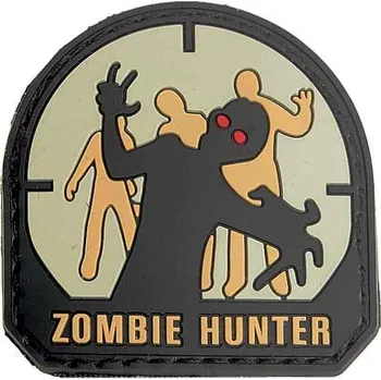 Nášivka nášivka na suchý zip Zombie Hunter | velcro odznak (gumová nášivka se suchým zipem z army shopu nitra tifantex)