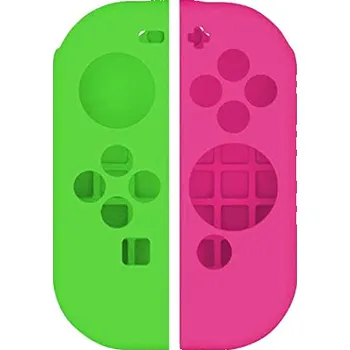 Herní příslušenství Switch Silikonový obal pro Nintendo Switch Joycon - zelený/růžový