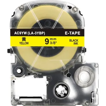 Pásek do tiskárny Alternativní páska Epson AC9YW 9 mm x 8 m černý tisk/ žlutý podklad