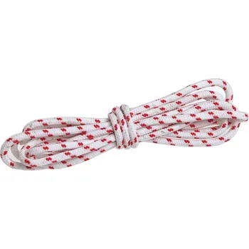 Tkaničky do bot Tkaničky do bot bíločervené 110cm (Balení obsahuje 1 pár (2ks) šňůrek kulaté bavlněné tkané tkaničky do bot)