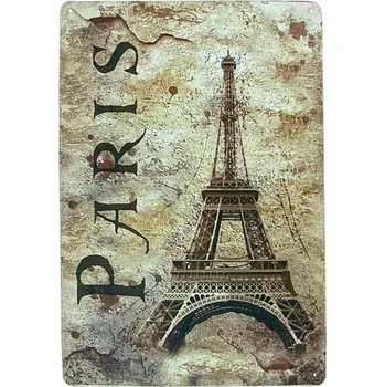 Plechová cedule Retro tabule PARIS 20x30 cm (plechová retro cedule s Eiffelovou věží)