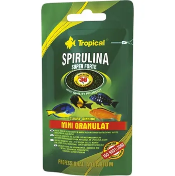 Krmivo pro rybičky TROPICAL Super Spirulina Forte Mini Granulát 22 g SÁČEK