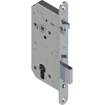 Příslušenství k domovnímu zvonku Samozamykací zámek ERBI 90/50 elektromechanický, 3x mikrospínač s ele.ovládáním obou klik