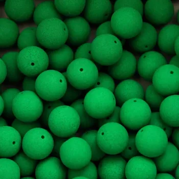 Dětské navlékací korálky Pro Háčkování Korálek neon skleněný 8 mm 20 ks trávově zelený