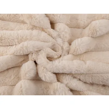 Recenze Stoklasa Dekorační kožešina pruhy 1 m světlá béžová