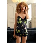 DKaren Saténové pyžamo Viola flowers 8 Velikost: XL