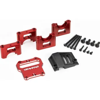 RC vybavení 1:8 Traxxas Sledge 4WD TQi: Lože centrálního diferenciálu hliníkové červeně eloxované