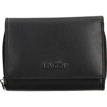 Peněženka Lagen malá dámská peněženka kožená černá BLC/5314/222 black