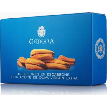 Rostlinný olej LA CHINATA Mušle V Marinádě S Extra Panenským Olivovým Olejem