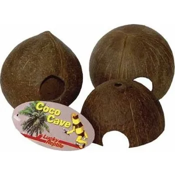 Dekorace do akvária Lucky Reptile Coco Cave 1/2 skořápky cca. 10-14 cm (1ks)