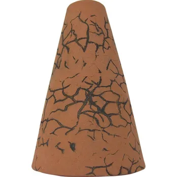 Osvětlení do terária Keramický kryt na reflektorovou žárovku velký červenohnědý