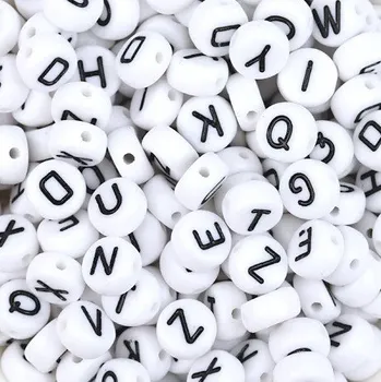 Materiál na výrobu šperku Šperky4U Plastový korálek - písmeno - PK007-H