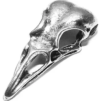 Přívěsek Stříbrný přívěsek 3D lebka - DN132 (Stříbrný přívěsek 3D lebka vrána)