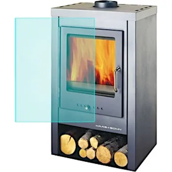 Krbová kamna Žáruvzdorné sklo na Kiruna 340 x 370 mm, Haas und Sohn