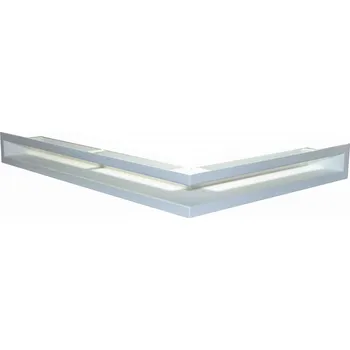 LAgrid s.r.o. Krbová mřížka otevřená rohová 70 x50 / 50x70 bílá Hloubka 10 50x70x9