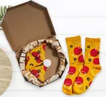 Veselé ponožky 4 páry Pizza set uni