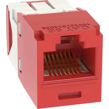 Patch panel CJ5E88TGRD Modul MINI-COM TX UTP, RJ45, kat. 5E, červený
