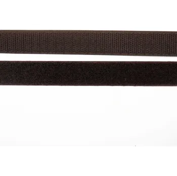 Pro Háčkování Suchý zip, 20 mm, komplet hnědá