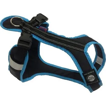 Postroj pro psa Postroj SHORT černo-tyrkysový varianta SX