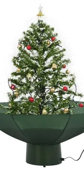 Vánoční stromek Sněžící vánoční stromek s deštníkovým stojanem zelený