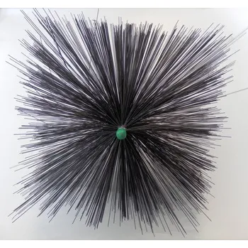 Komínová štětka Kartáč rourový černý čtvercový 150x150 mm